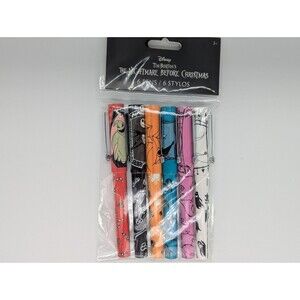 Disney Nightmare Before Christmas 6 Pack Writing Pens Jack Sally Zero